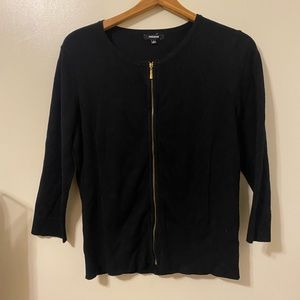 Zipper short cardigan
